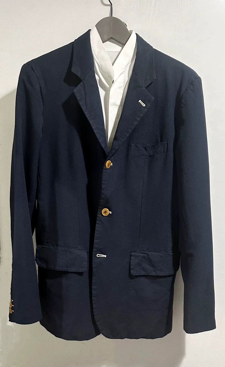 Comme des Garcons Comme Des Garcons LClassic suede navy blue suit jacket 2502 Size US L / EU 52-54 / 3 - 2 Thumbnail