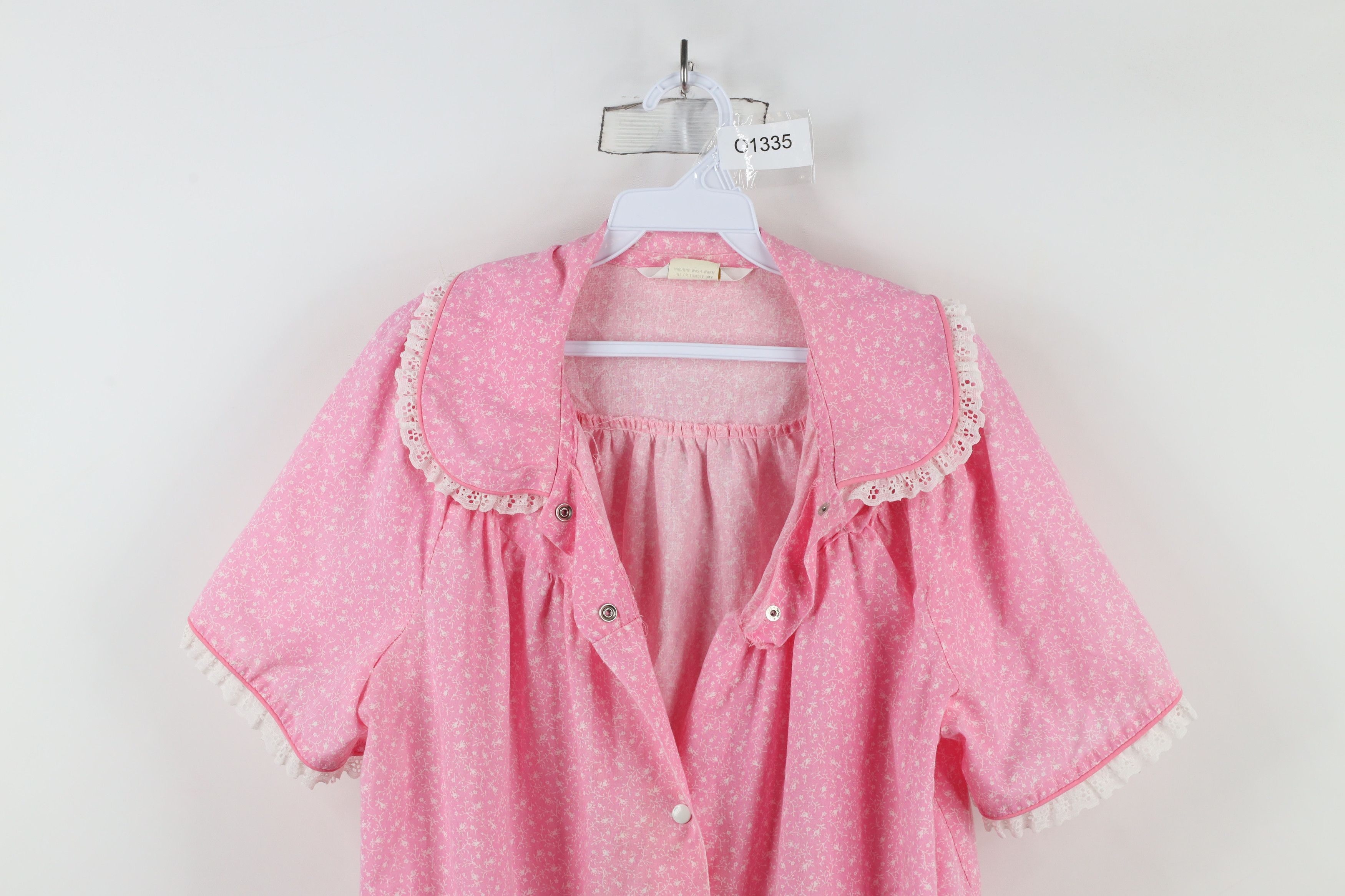 Vintage Vintage 70s Streetwear Floral Lace Muu Muu Sleep Night Gown Size XS / US 0-2 / IT 36-38 - 2 Thumbnail