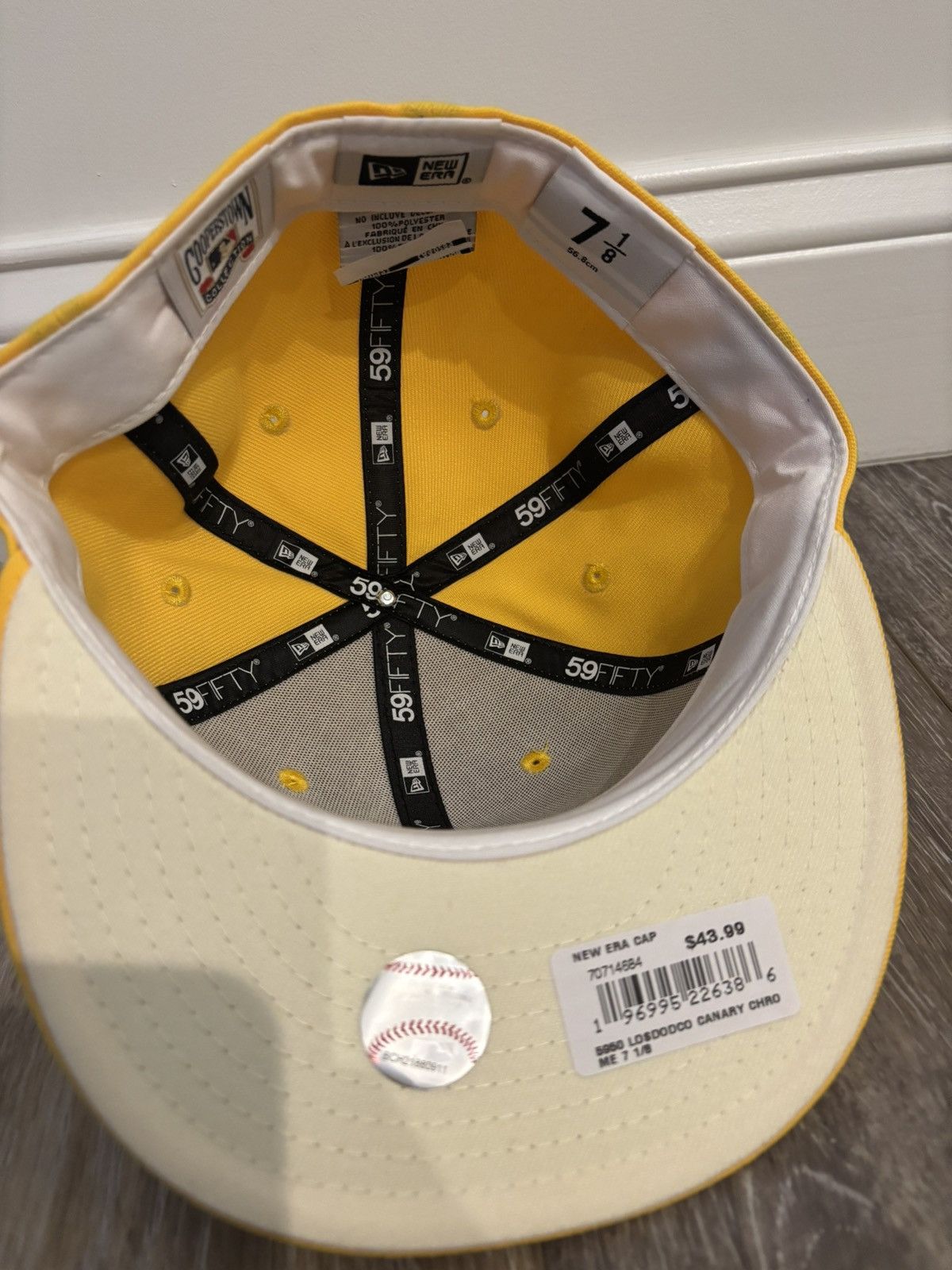 MLB × New Era Los Angeles Dodger Yellow New Era Fitted Hat Size 7 1/8 Size ONE SIZE - 5 Thumbnail