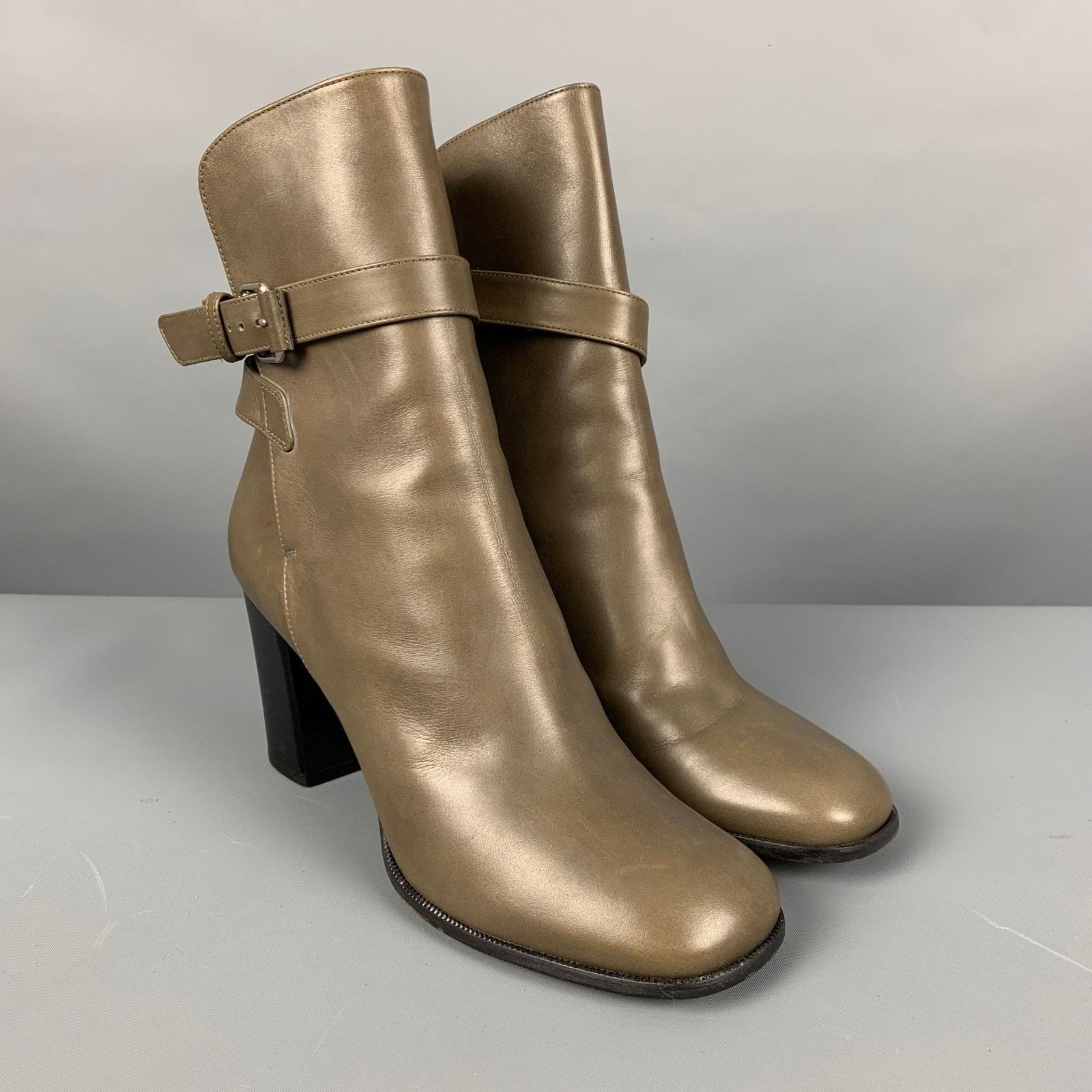Celine CELINE Size 10 Grey Ankle Strap Boots Size US 10 / IT 40 - 1 Thumbnail