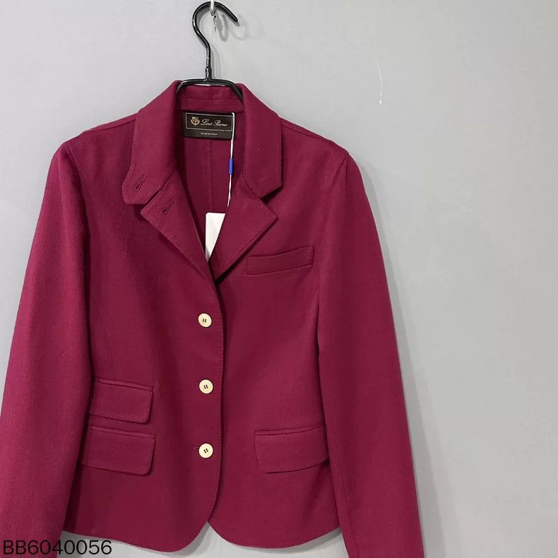 Loro Piana Burgundy Cashmere Blazer Jacket-2508 Size US M / EU 48-50 / 2 - 3 Thumbnail
