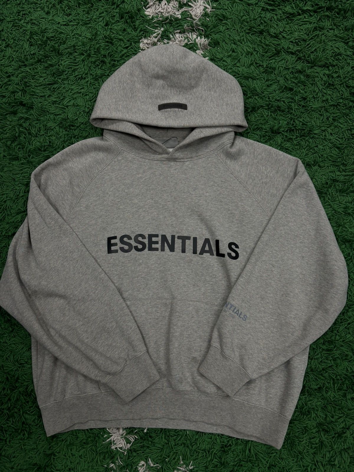 Fear of god essentials hoodie grey medium