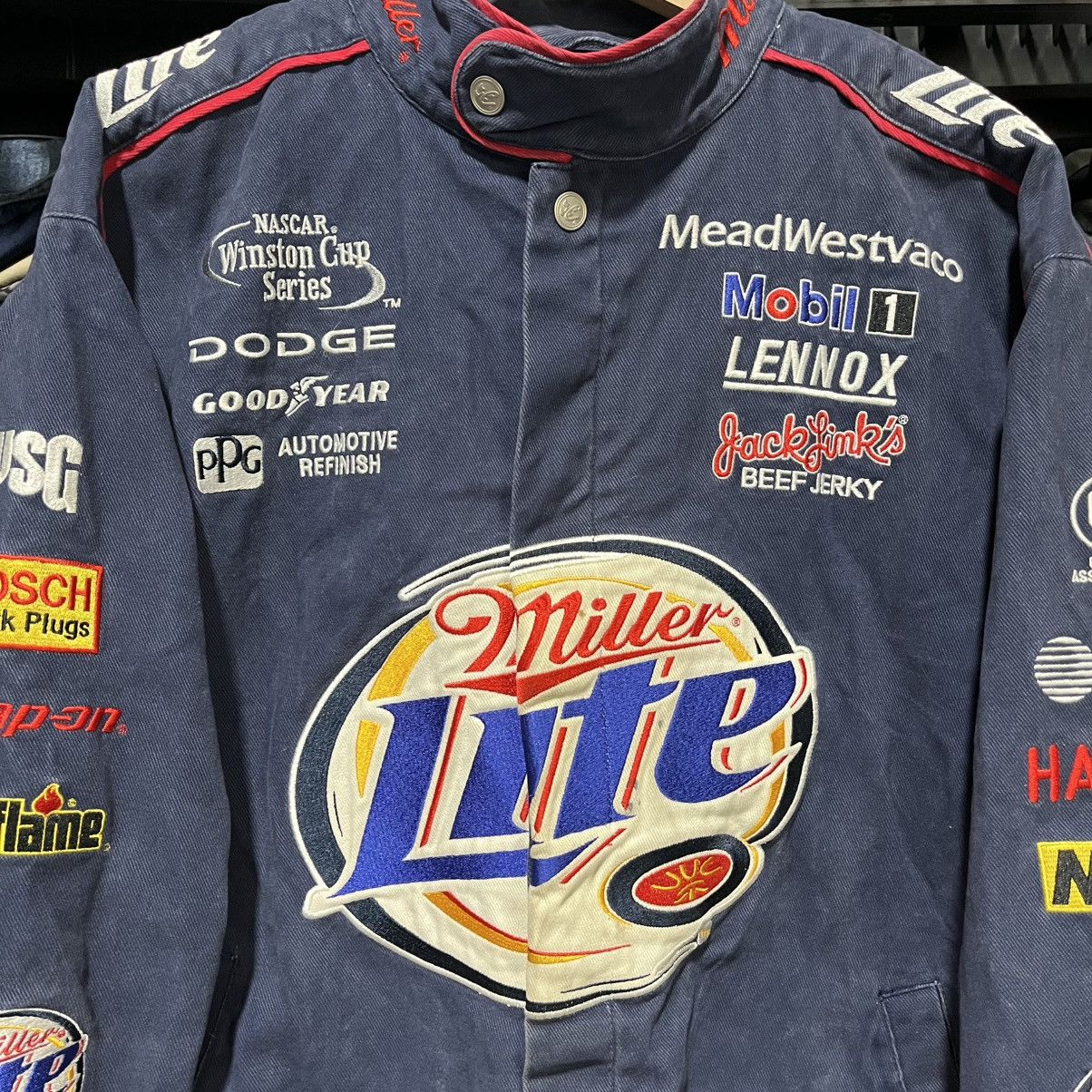Chase Authentics VINTAGE MILLER LITE RUSTY WALLACE RACING JACKET 90s LARGE Size US L / EU 52-54 / 3 - 6 Thumbnail