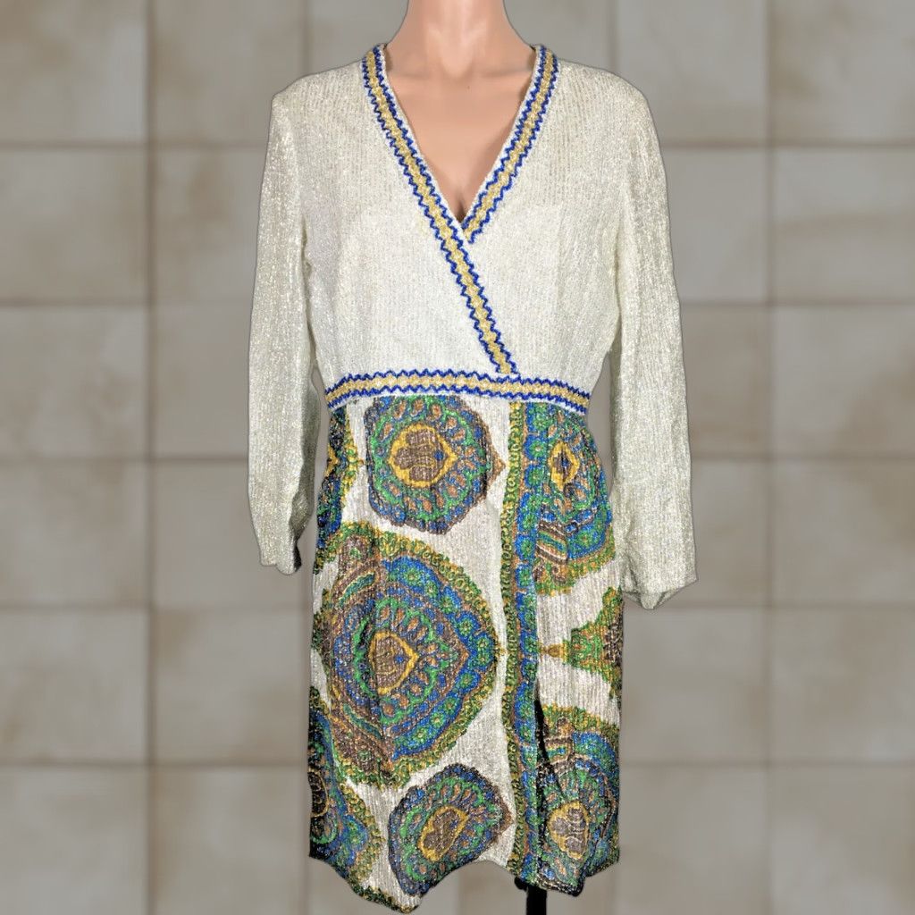 sachin and babi light blue dress Vintage Dress - Turquoise Blue Empire Line