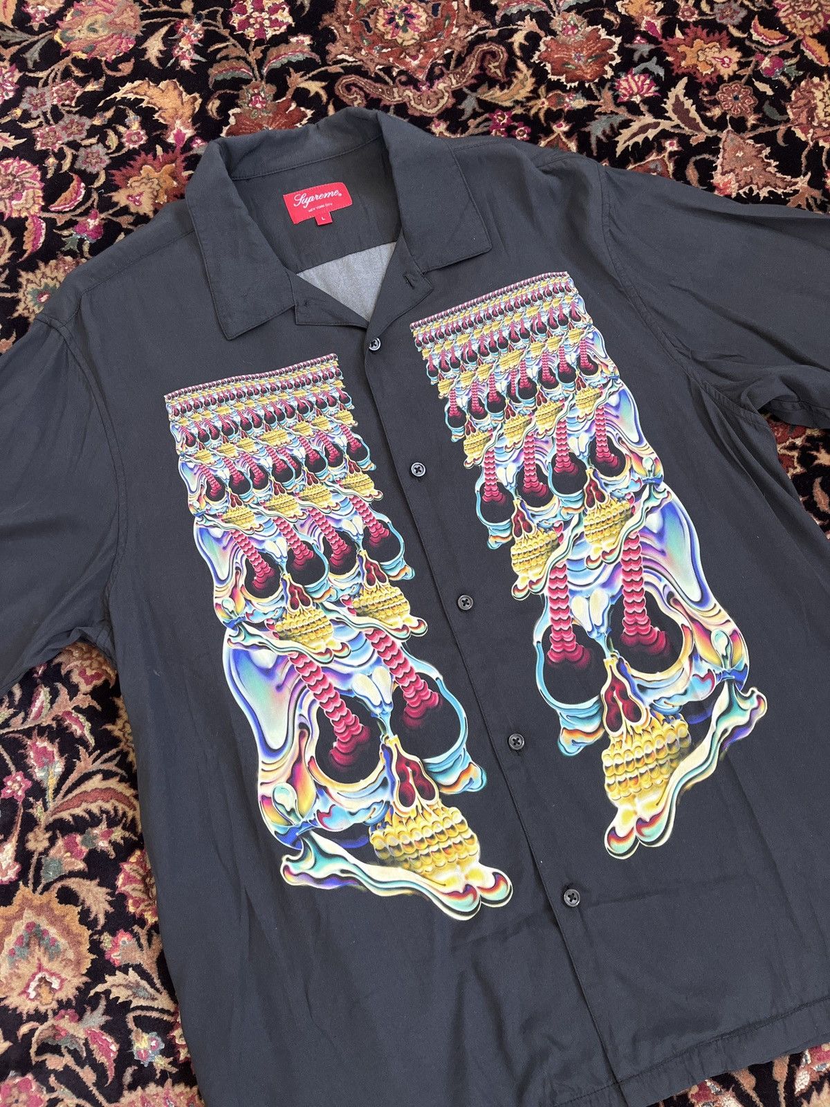 Supreme Supreme Skulls Short Sleeve Shirt Black Size Large Size US L / EU 52-54 / 3 - 3 Thumbnail