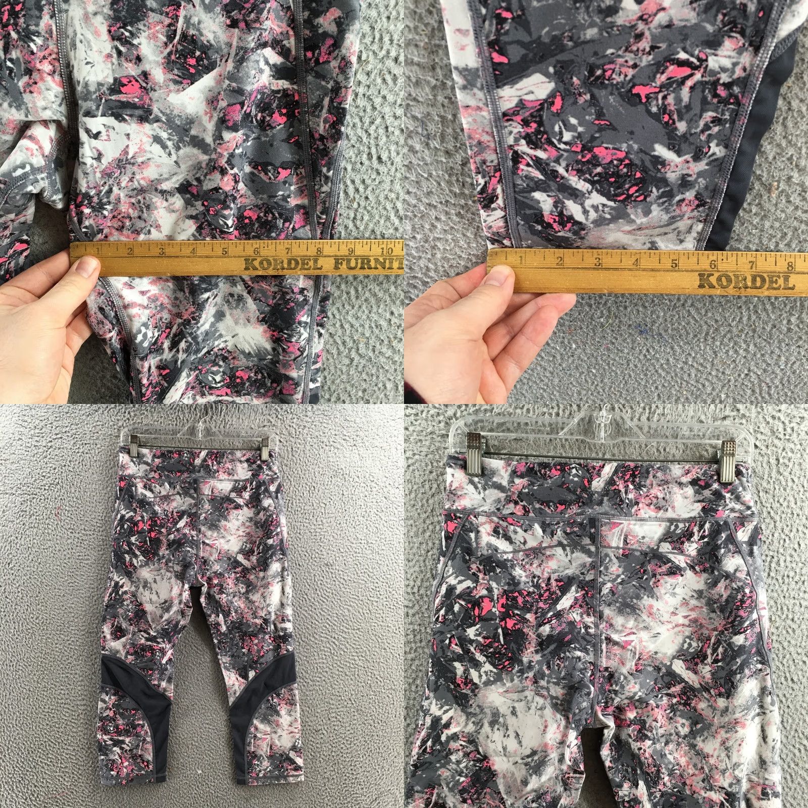 Calvin Klein Calvin Klein Leggings Womens L Abstract Print Cropped Athletic Stretch High Rise Size 36" / US 14 / IT 50 - 8 Thumbnail