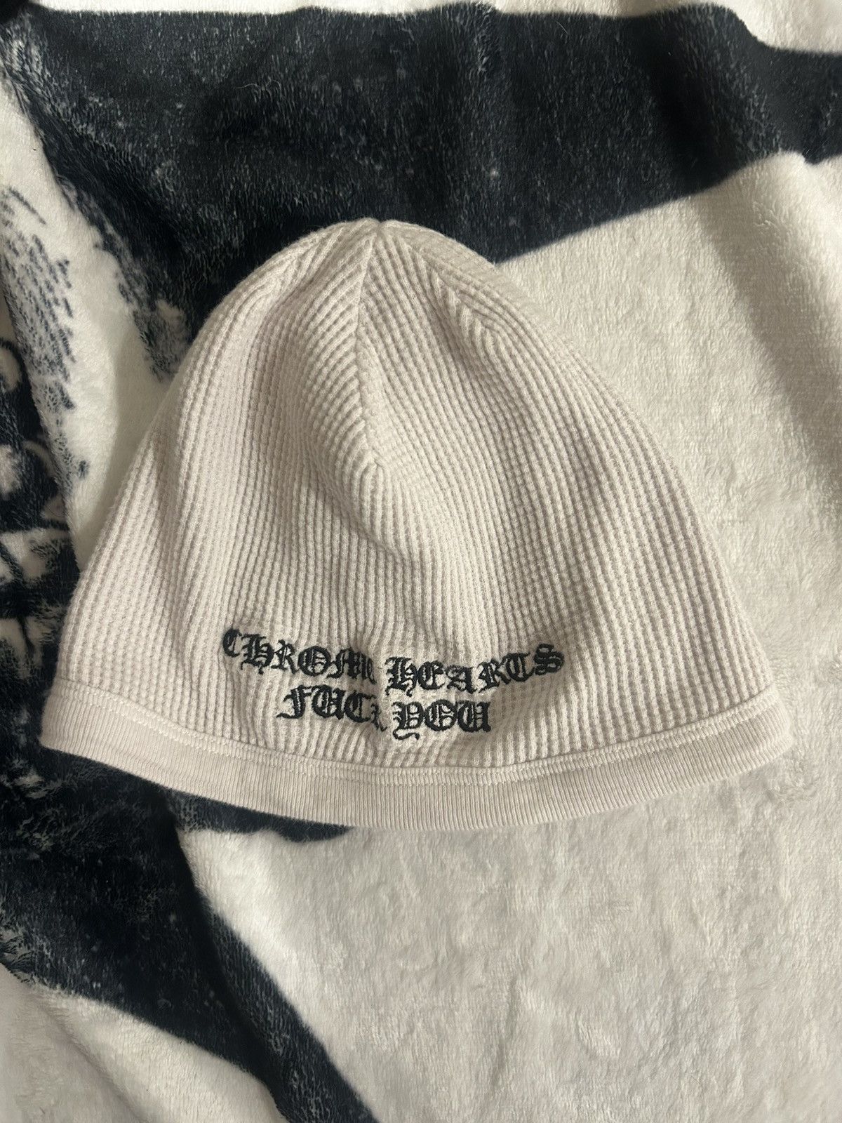 CHROME HEARTS クロムハーツ ビーニー サーマル fuckyou Chrome Hearts Fuck Beanie | Grailed