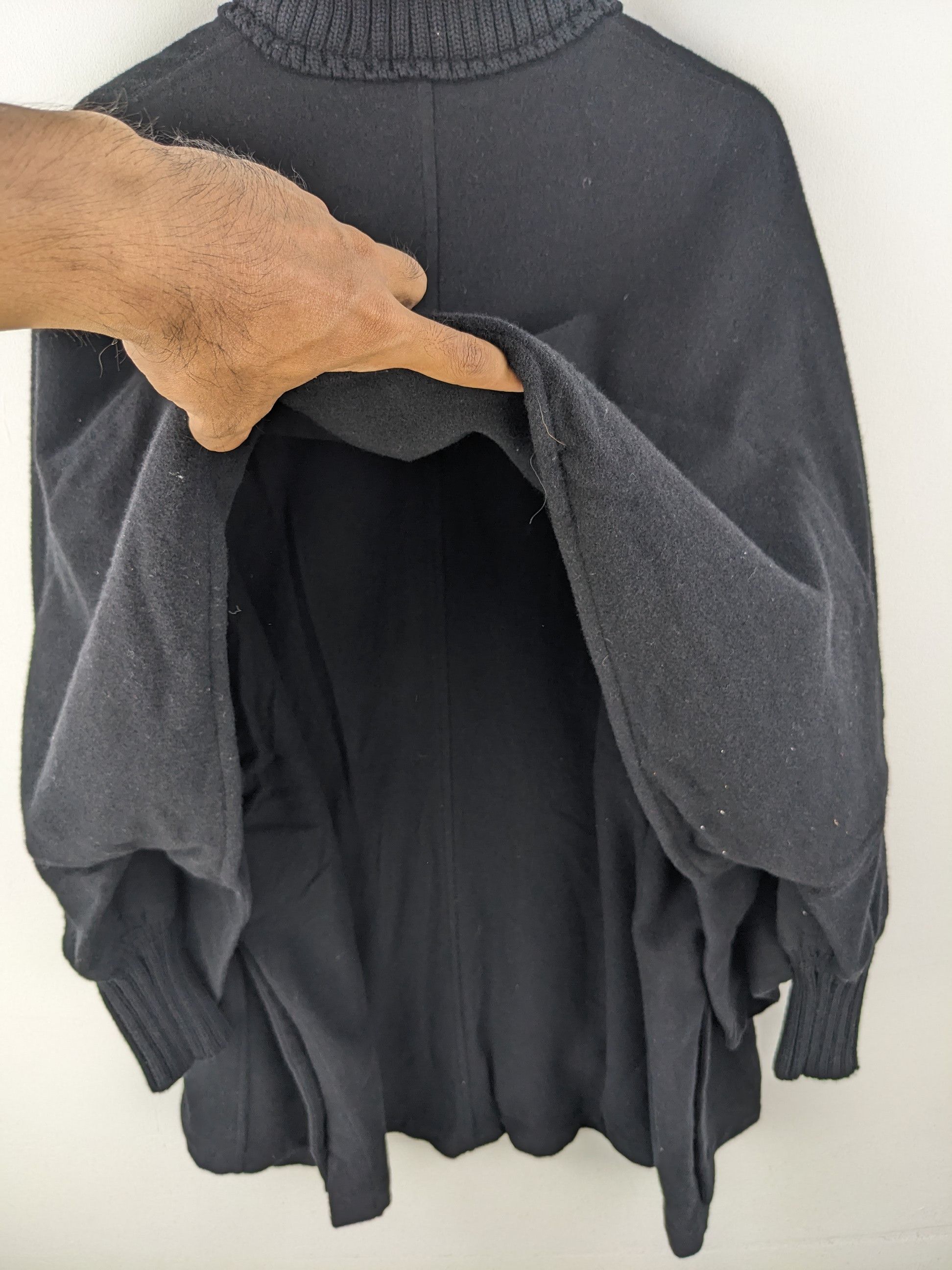 Japanese Brand × Y's × Yohji Yamamoto Vintage Yohji Yamamoto Noir Double Layer Wool Coat Size US M / EU 48-50 / 2 - 16 Thumbnail