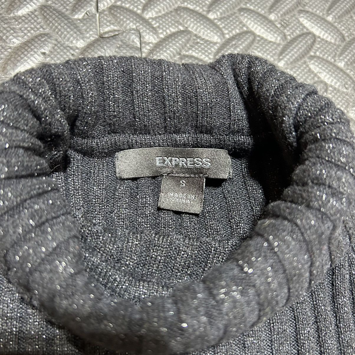 Express Express Turtleneck Sweater Metallic Shimmer Sparkle Small Size S / US 4 / IT 40 - 2 Thumbnail