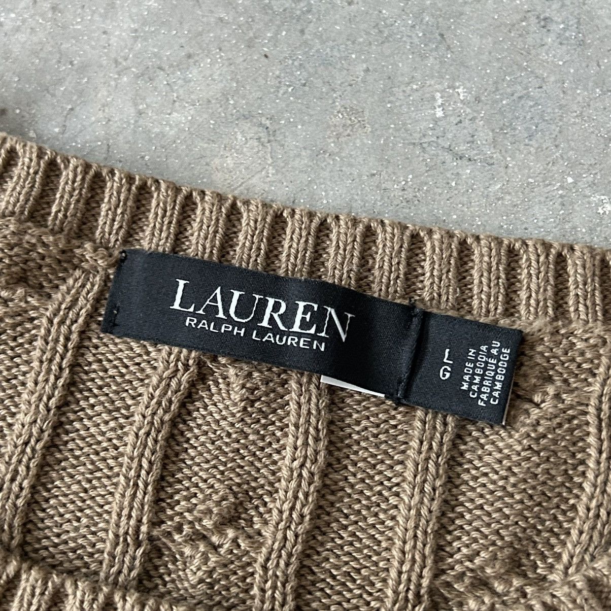 Polo Ralph Lauren Polo Ralph Lauren Woman’s Cable Knit Sweater Black Label Size L / US 10 / IT 46 - 5 Thumbnail