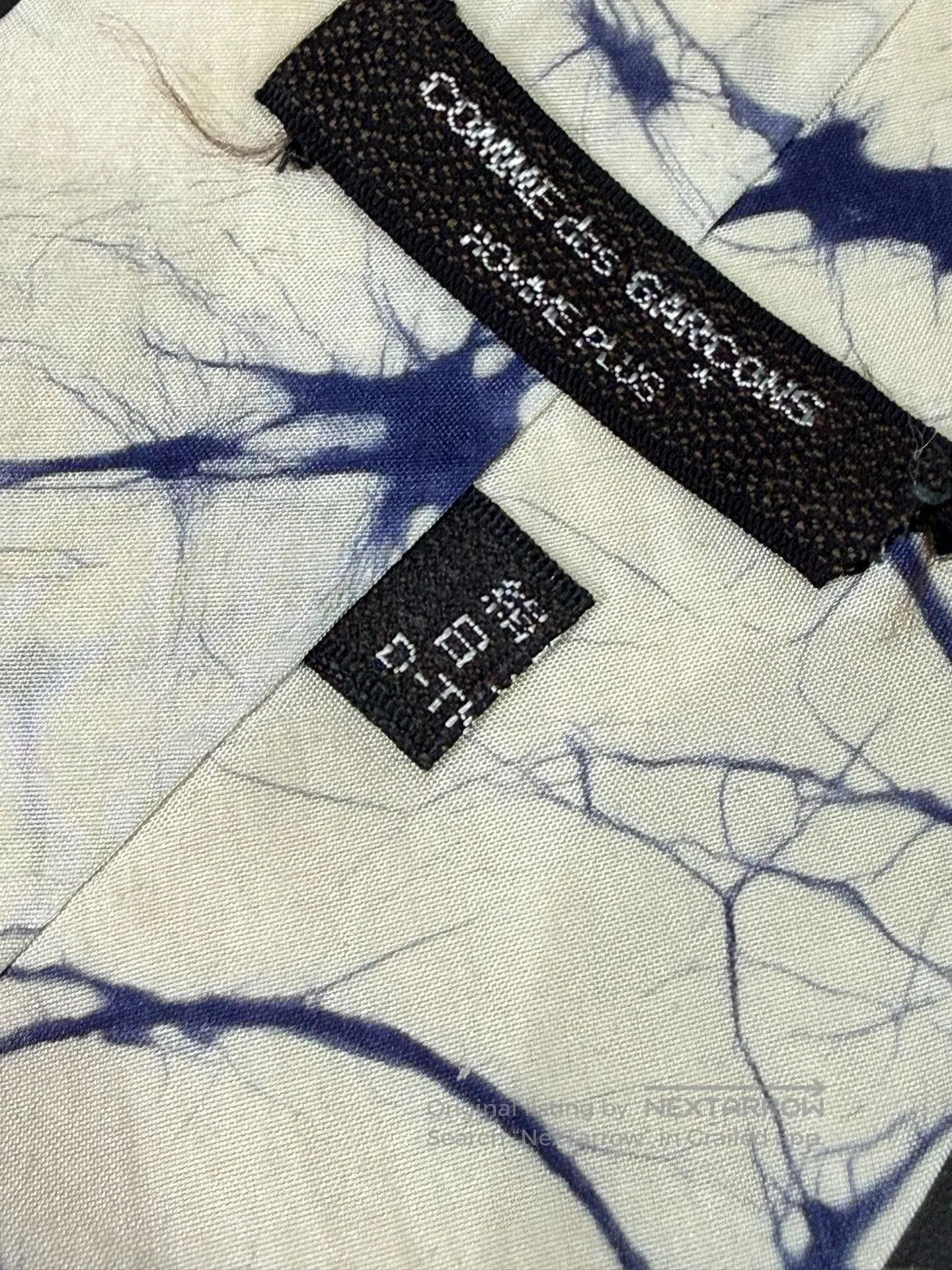 Comme des Garcons Homme Plus Comme des Garcons Blue Printed Silk Tie. Size ONE SIZE - 5 Thumbnail