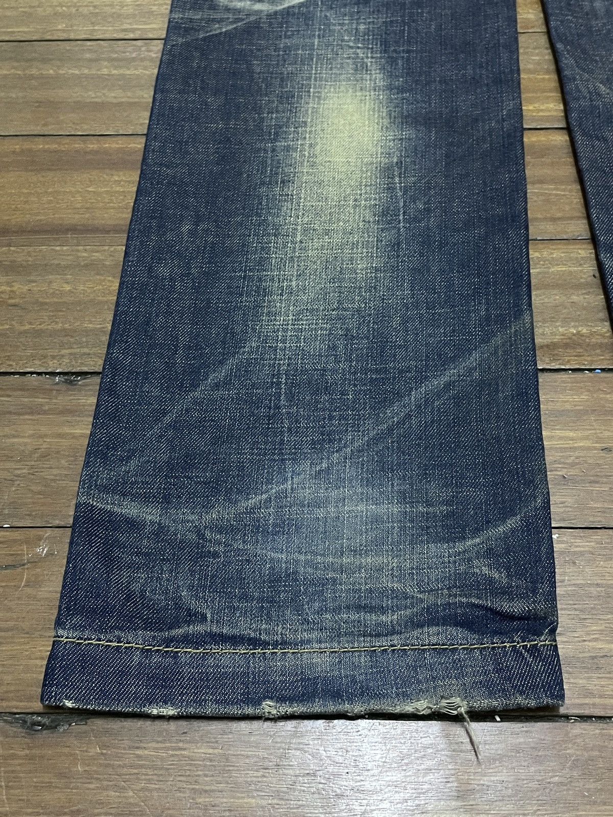 Le Grande Bleu (L.G.B.) Rare Design Vintage Japanese Brand Lolita Flared Jeans 1990s Size US 30 / EU 46 - 7 Thumbnail