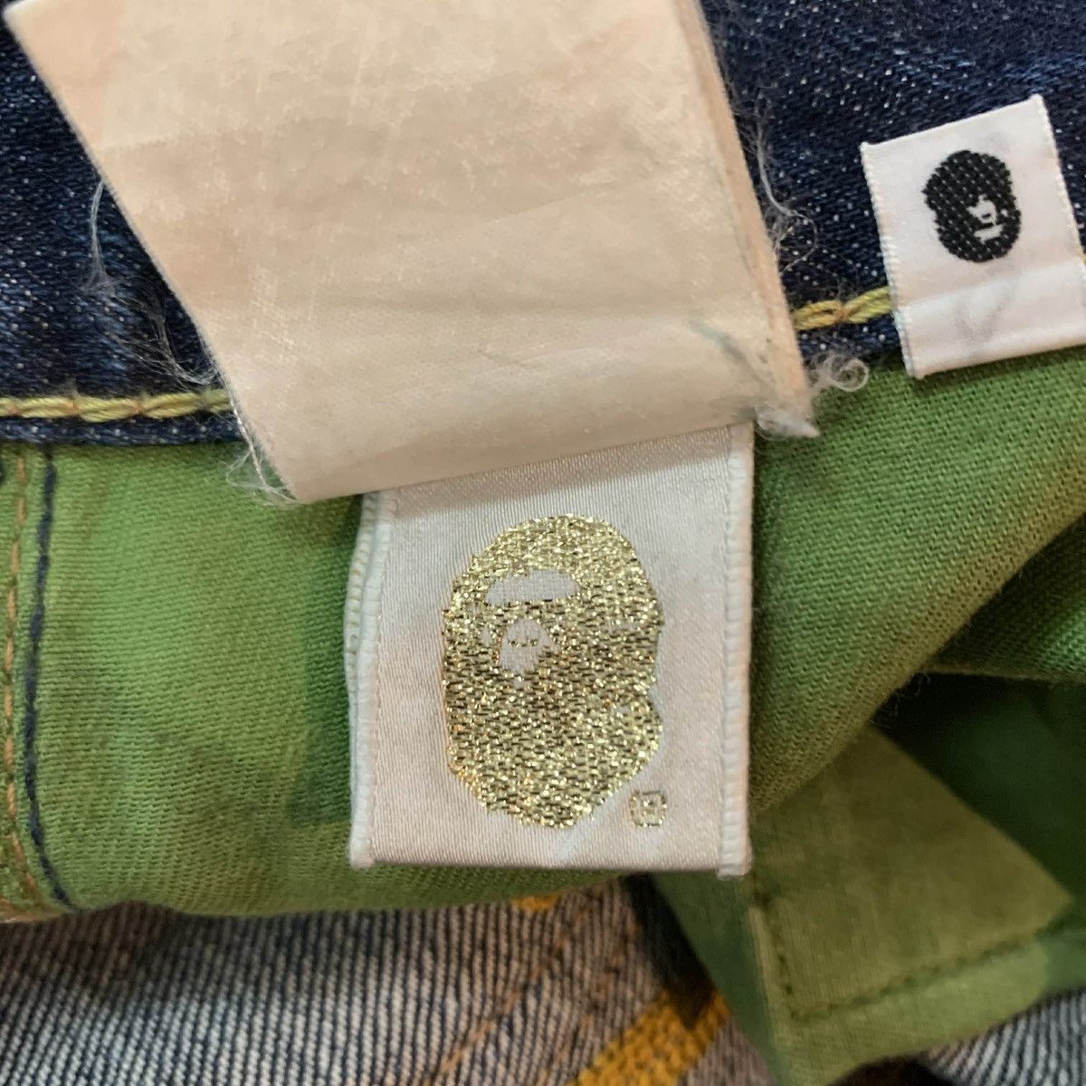 Bape A Bathing Ape (BAPE) "Busy Works" embroidered denim shorts Size US 32 / EU 48 - 9 Thumbnail