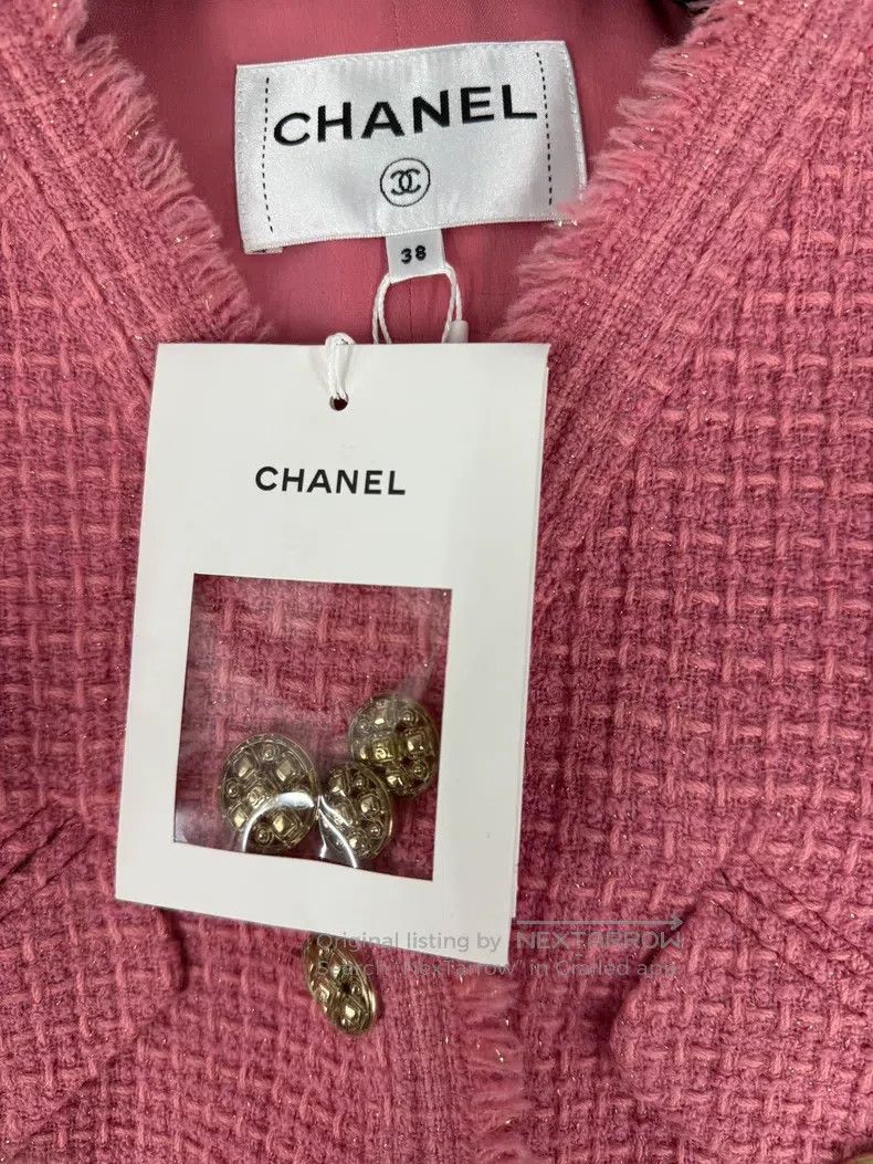 Chanel Chanel Pink tweed four-pocket jacket Size XS / US 0-2 / IT 36-38 - 4 Thumbnail