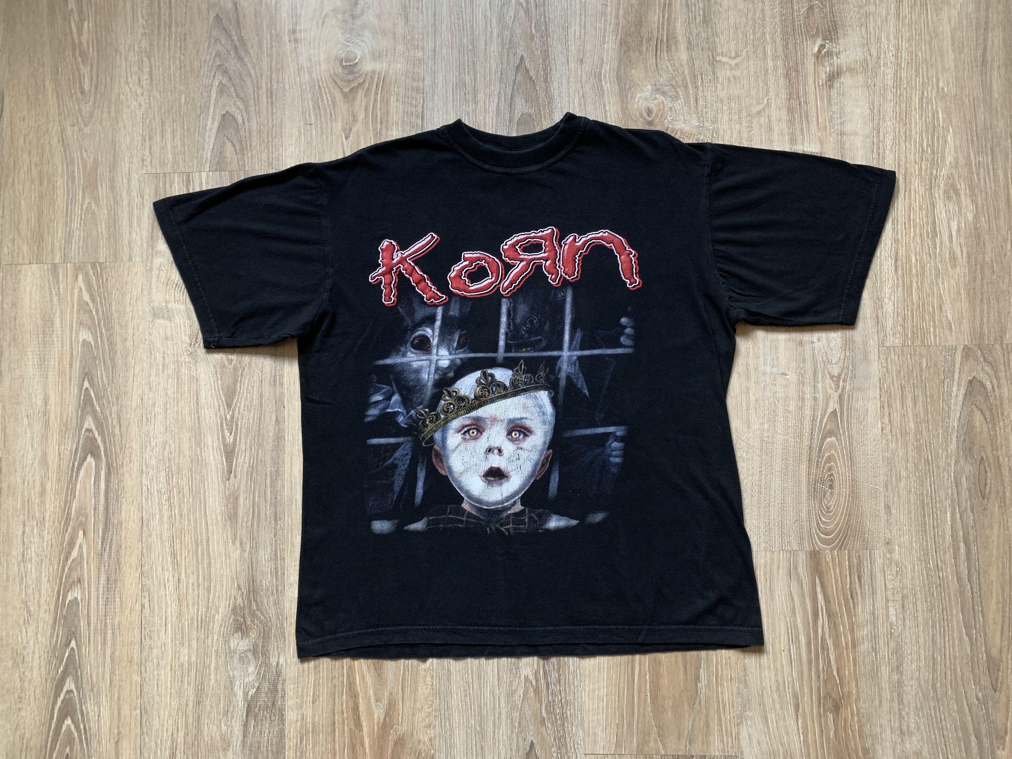 Band Tees × Rock T Shirt × Vintage Vintage 90s Korn Band Big Print 