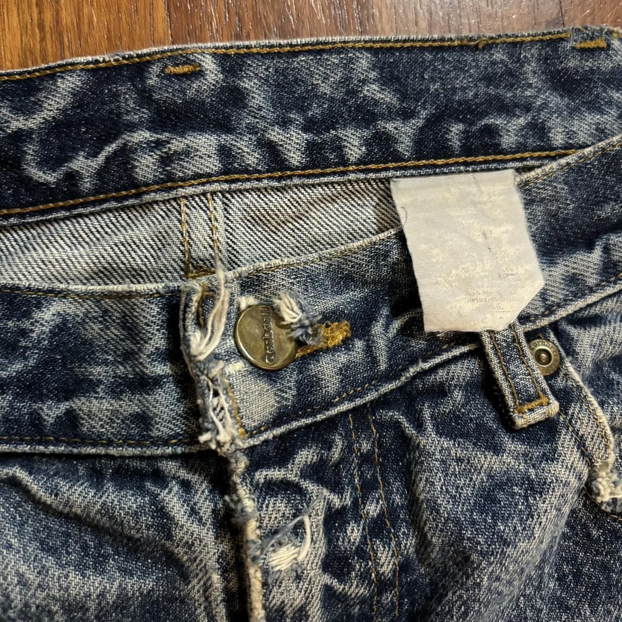 Carhartt × Vintage Real Vintage Carhartt Repaired Blue Jeans Size US 32 / EU 48 - 4 Thumbnail