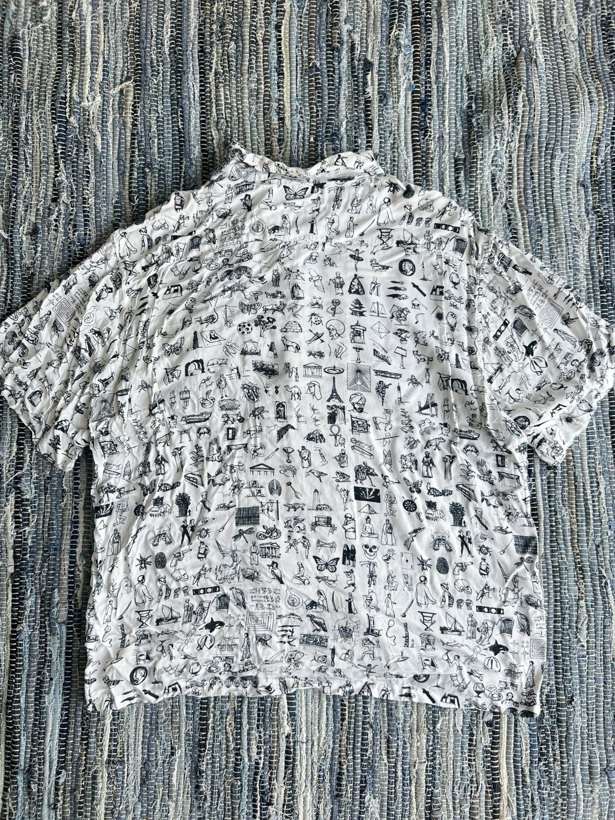 Art Comes First Fucking Awesome Pop Art Camp Collar Rayon Hawaiian Shirt Size US XL / EU 56 / 4 - 2 Thumbnail