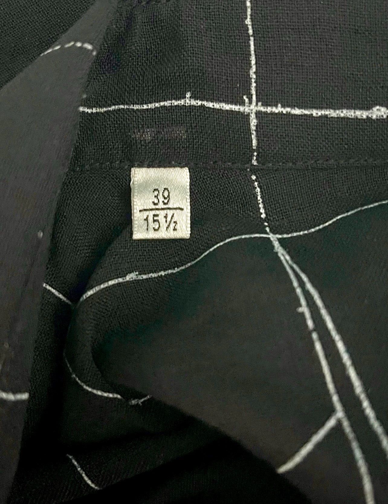 Saint Laurent Paris Saint Laurent 17fw Black Geometric Ray Wool Silk Shirt Size US M / EU 48-50 / 2 - 5 Thumbnail