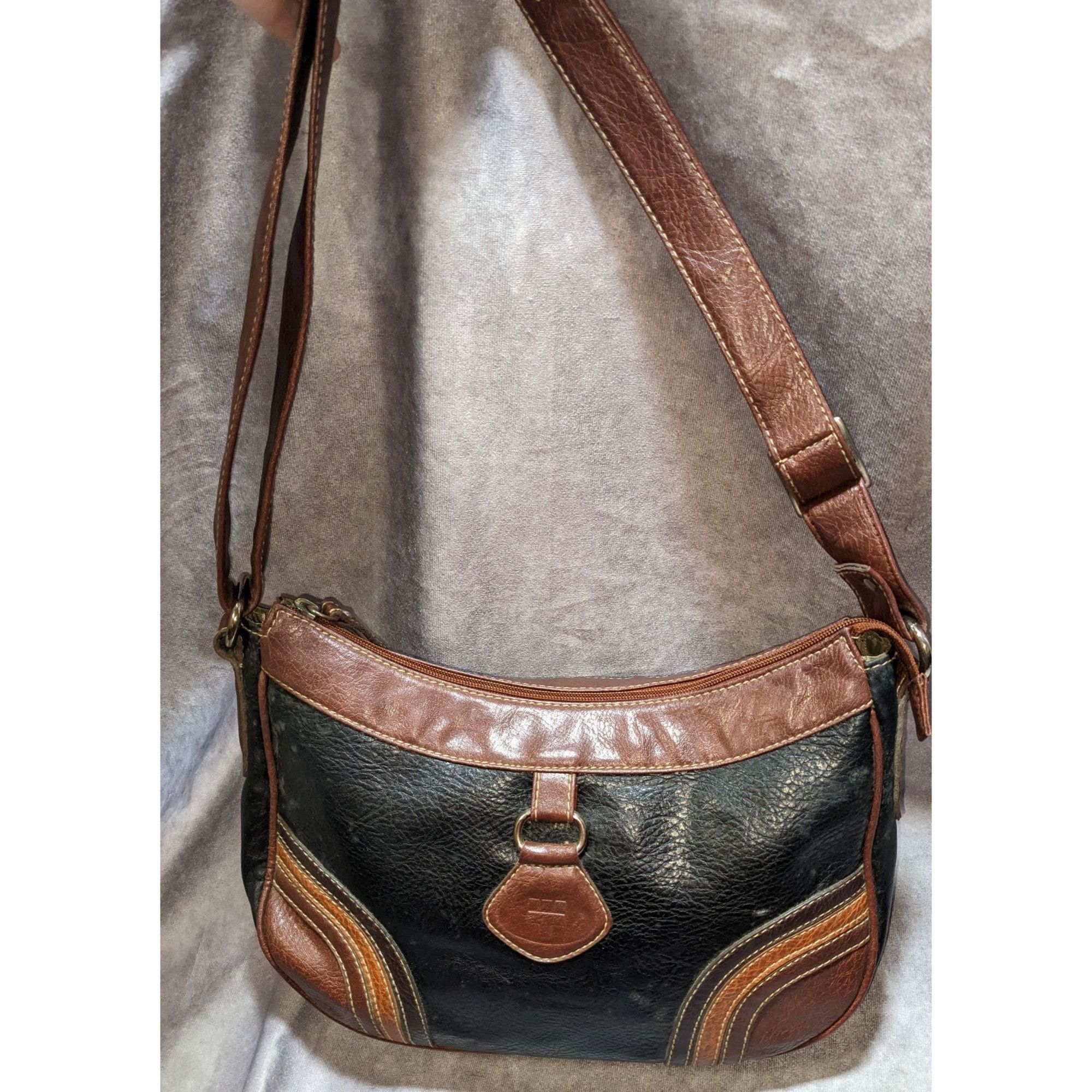 Other Vintage Torrens Western Black & Brown Leather Shoulder Bag Size ONE SIZE - 2 Thumbnail