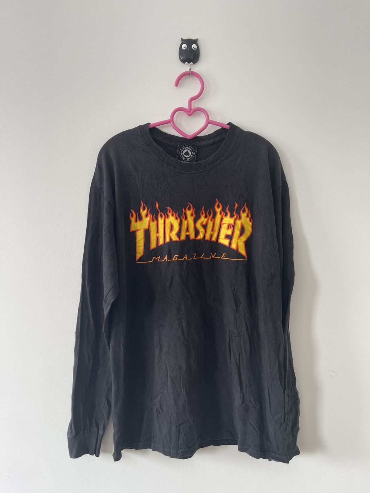 Thrasher Rare Vintage THRASHER Magazine Flame Spell Out Size US S / EU 44-46 / 1 - 1 Thumbnail