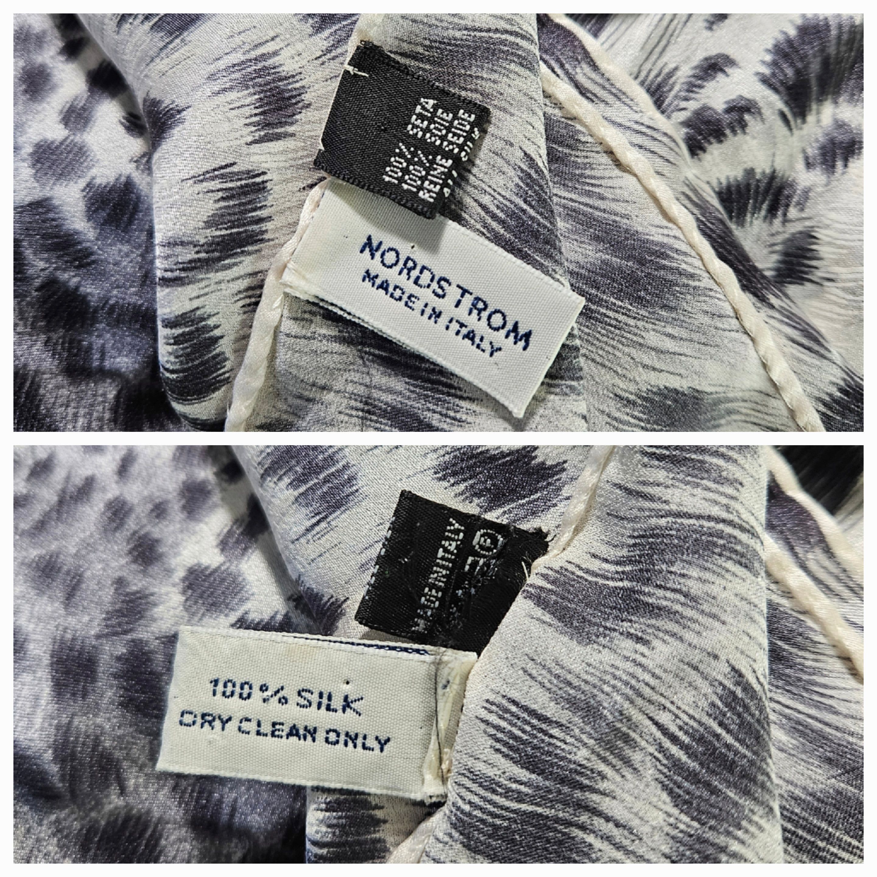 Nordstrom Nordstrom 34x34" Scarf 100% Silk Vintage White Lion Handmade Size ONE SIZE - 8 Thumbnail