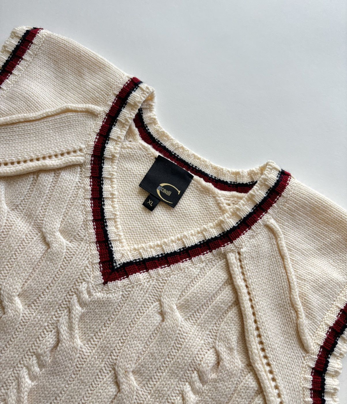 Just Cavalli VTG 2008 Just Cavalli Merinos Wool Sweater Vest Size US XL / EU 56 / 4 - 4 Thumbnail