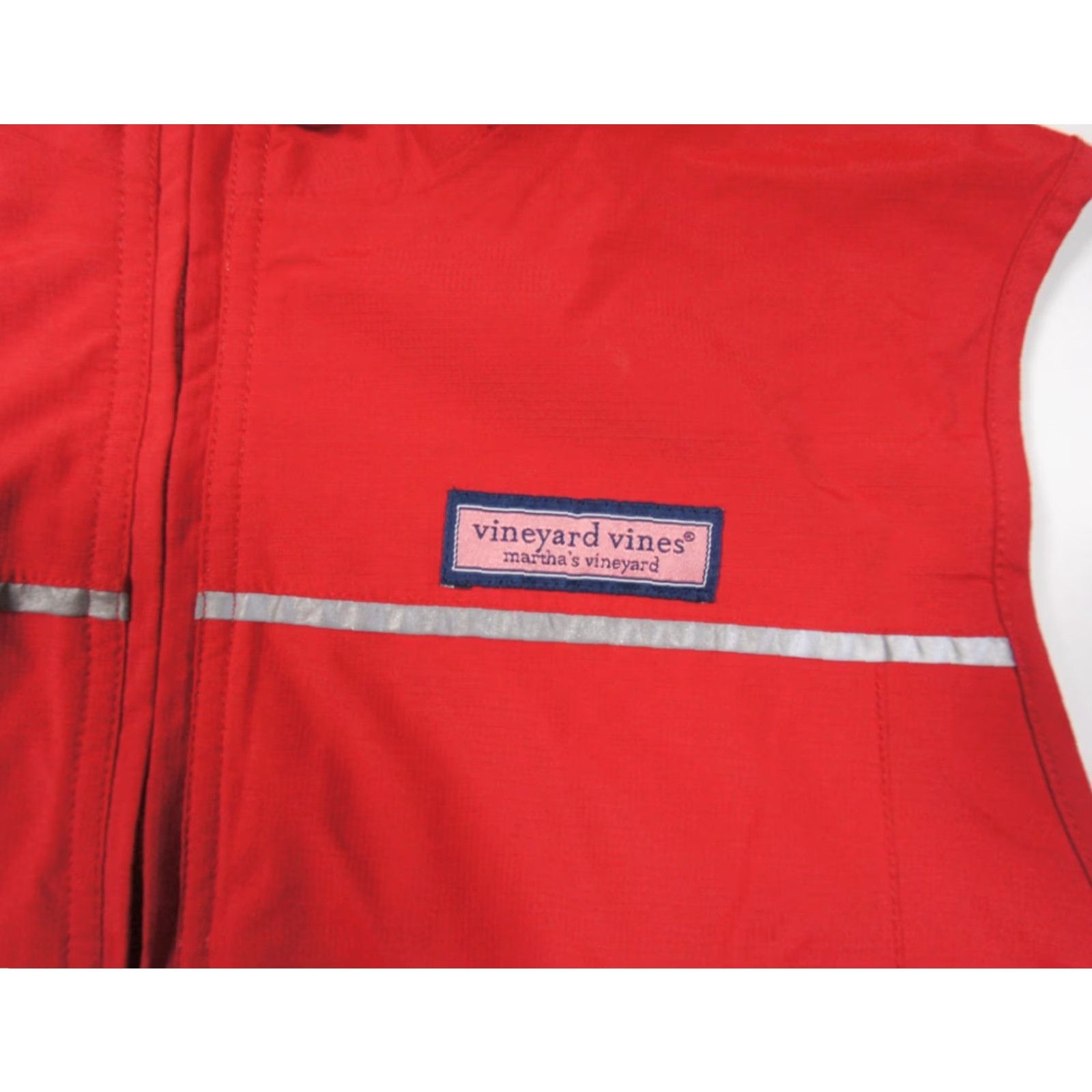 Vineyard Vines Vineyard Vines Vest Men's Medium Red Full Zip Sleeveless Nylon Outdoor Bomber Jacket (Adult M) Red Mens Size US M / EU 48-50 / 2 - 3 Thumbnail