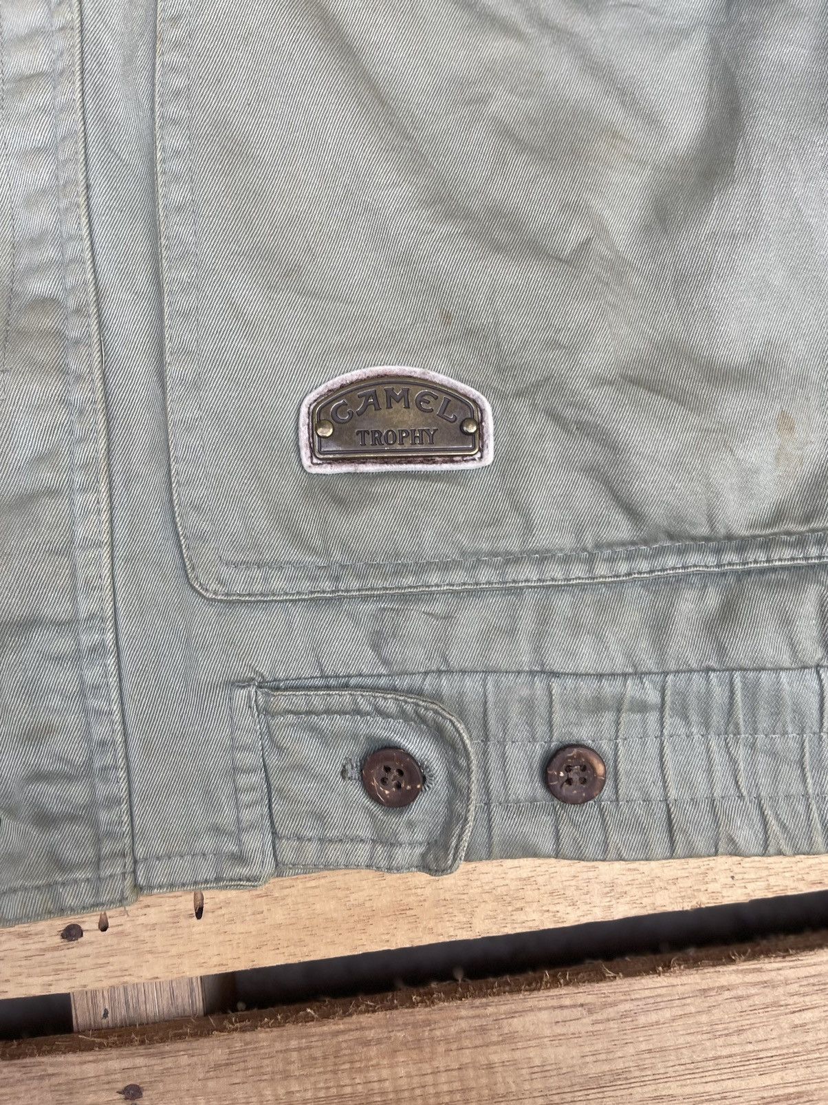 Camel 🔥RARE🔥 80s Bomber Leather Collar Jacket Size US M / EU 48-50 / 2 - 5 Thumbnail