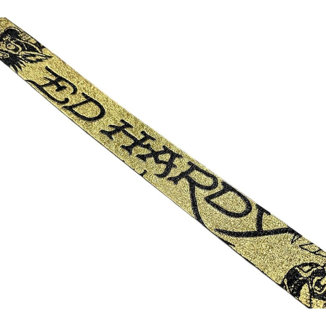 Ed Hardy Ed Hardy Men's Embossed Tiger Gold Belt Size 38 - 5 Thumbnail