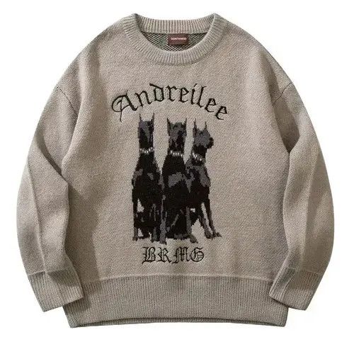 Japanese Brand Andreile Three Dog Streetwear Y2K Double Knit Hoodie Size US L / EU 52-54 / 3 - 5 Thumbnail