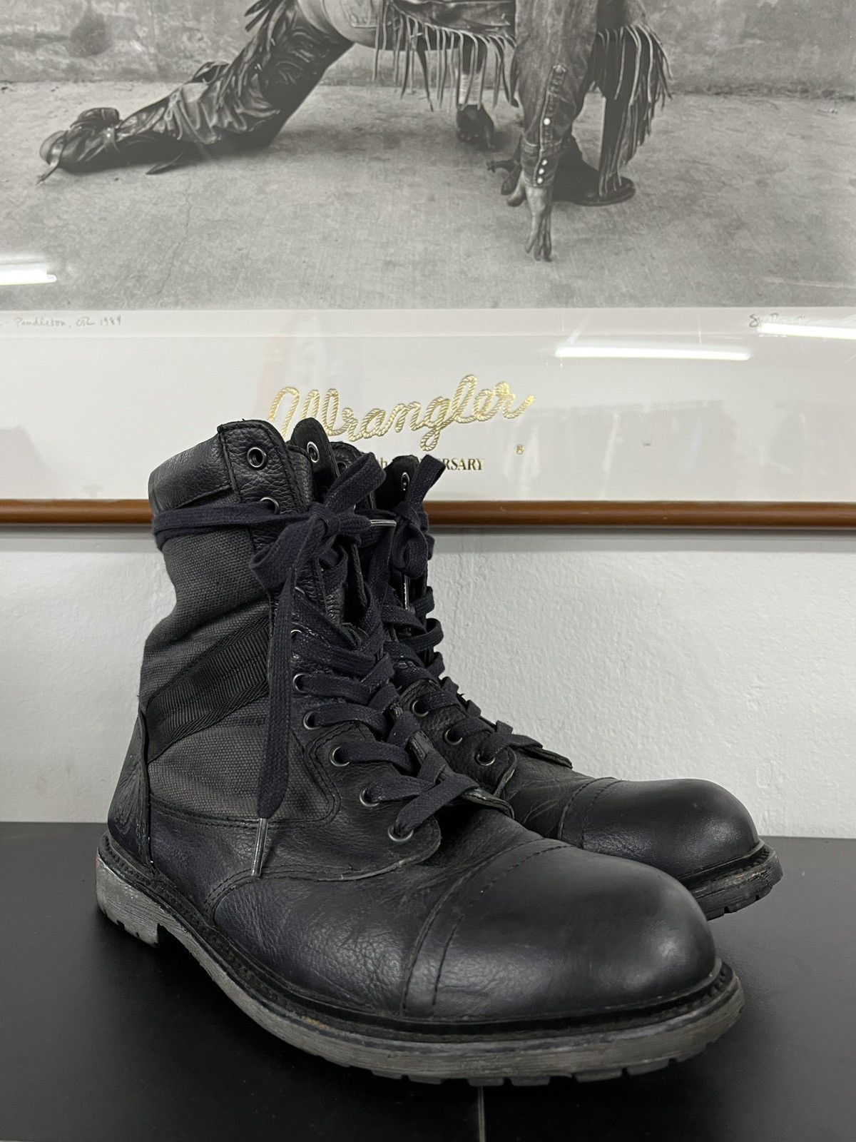 Diesel Diesel Leather Guidi AS 98 Style Combat Steel Toe Boots Size US 8.5 / EU 41-42 - 1 Thumbnail