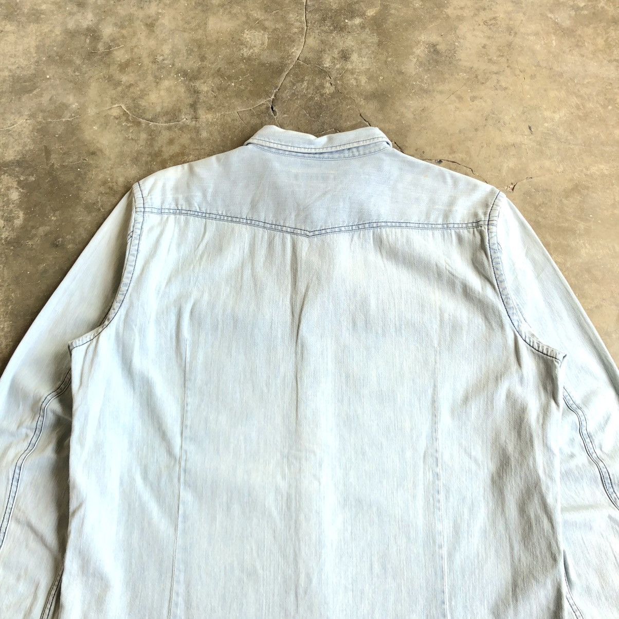 Diesel Vintage Diesel Cowboy Western Shirt Blue Washed Jeans Size US XL / EU 56 / 4 - 11 Thumbnail