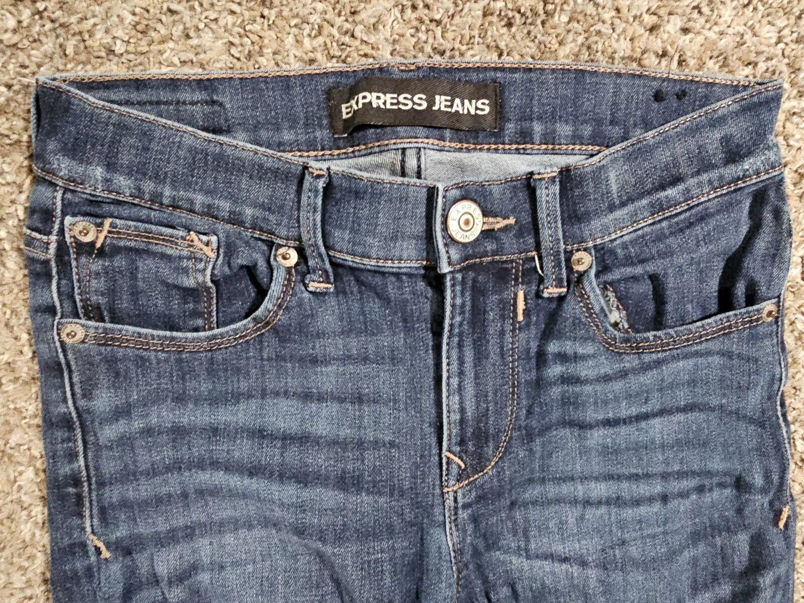Express Express Women's Jeans Mia Mid Rise Legging Size 0S Size 25" / US 0 / IT 36 - 2 Thumbnail