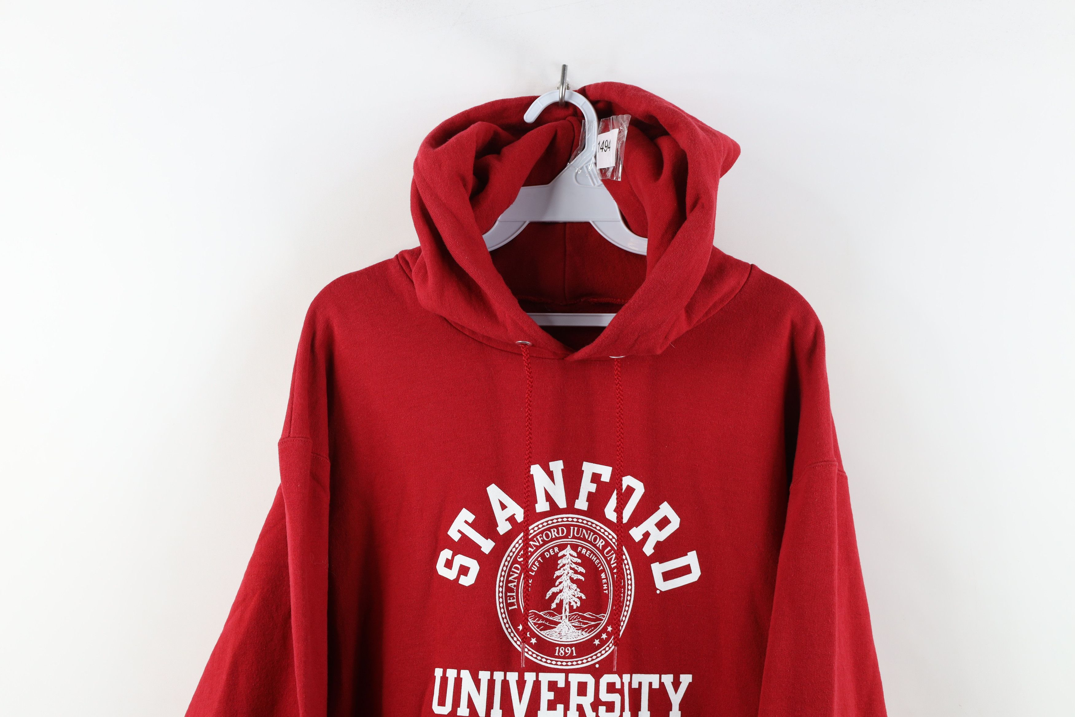 Champion Vintage Champion Stanford University Hoodie Sweatshirt Red Size US XL / EU 56 / 4 - 2 Thumbnail