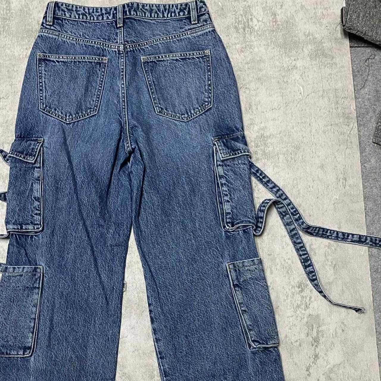 Other Baggy blue cargo jeans with adjustable waist strap Size 30" / US 8 / IT 44 - 5 Thumbnail