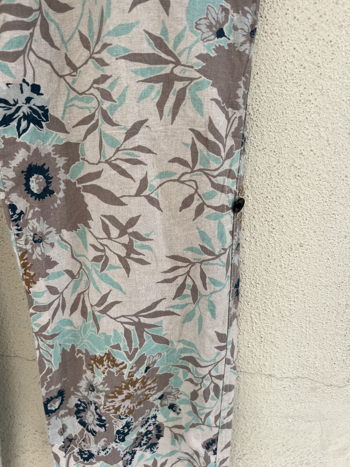 ABAHOUSE Vintage Abahouse Japan 100% Linen Floral Trouser Pant Size US 31 - 12 Thumbnail