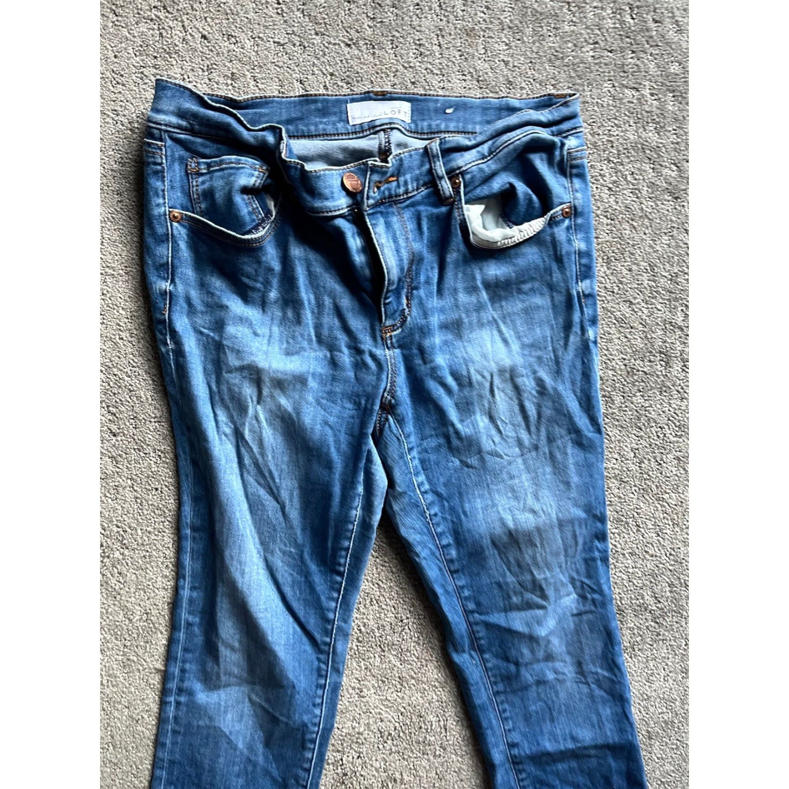 Loft LOFT Legging Women Size 28/6 Medium Wash Low Rise Stretch Size 28" / US 6 / IT 42 - 2 Thumbnail