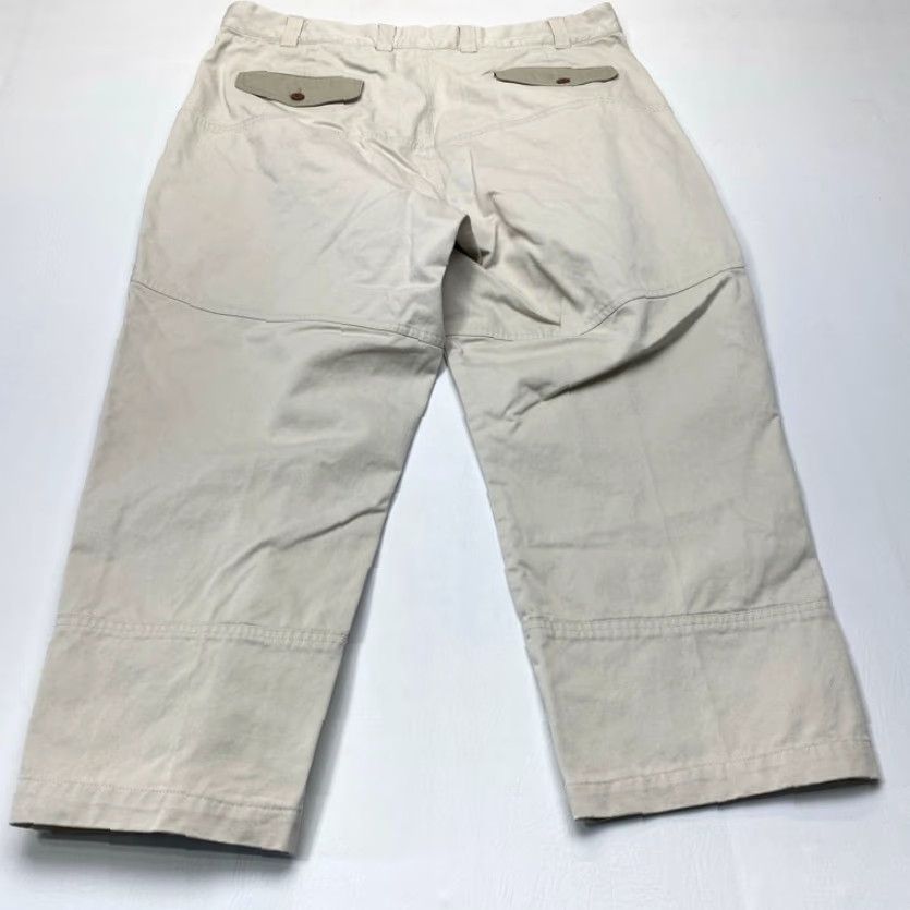 Orvis VINTAGE Orvis Mens 38x25.5 Heavy Cotton Twill Pants Trousers Khakis 8473 Tan Ivory Casual Workwear 90s Retro USA Mens Size US 38 / EU 54 - 6 Thumbnail