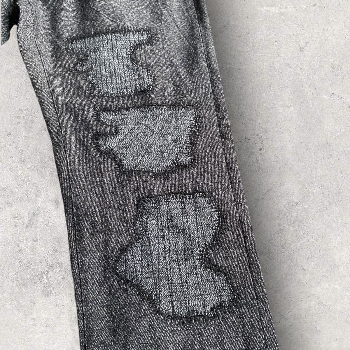 Comme des Garcons Grey Wool Distressed And Repaired Pants Size US 28 / EU 44 - 2 Thumbnail
