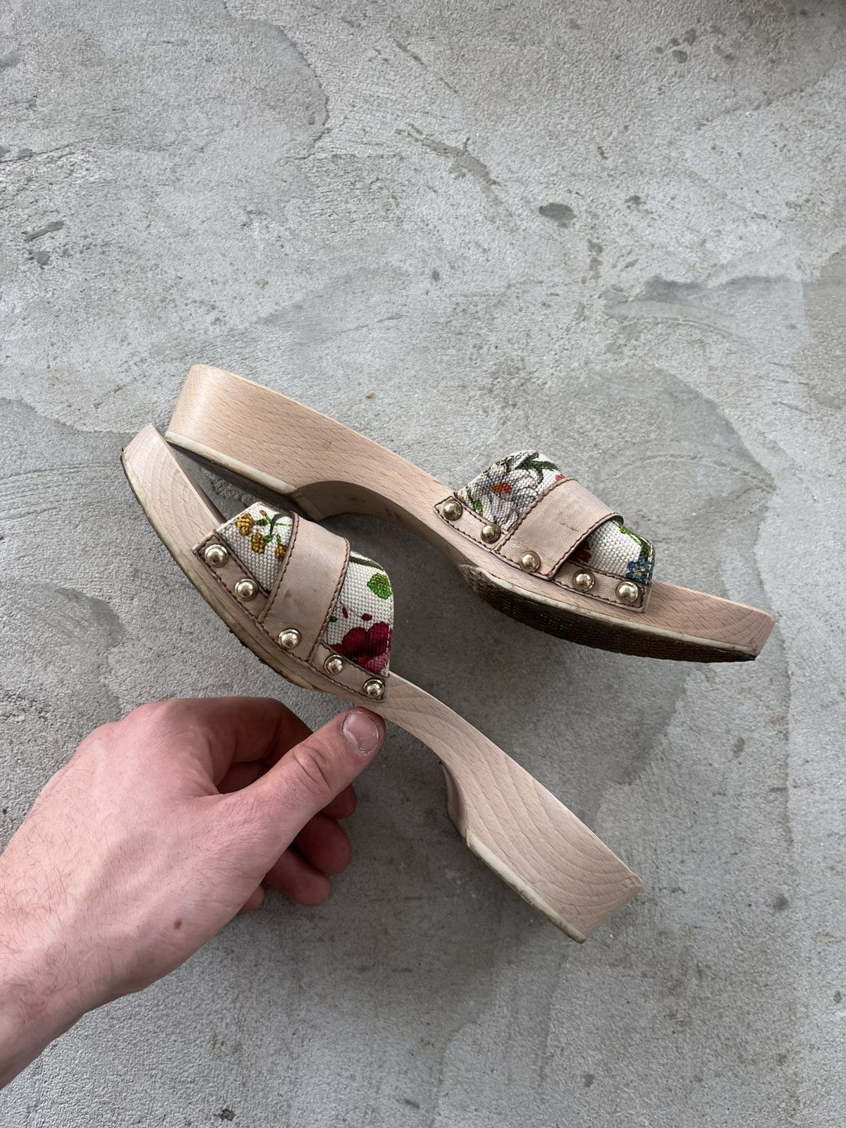 Gucci Rare Gucci Wooden Platform Sandals Luxury Avant-Garde Y2K Size US 9.5 / IT 39.5 - 11 Thumbnail