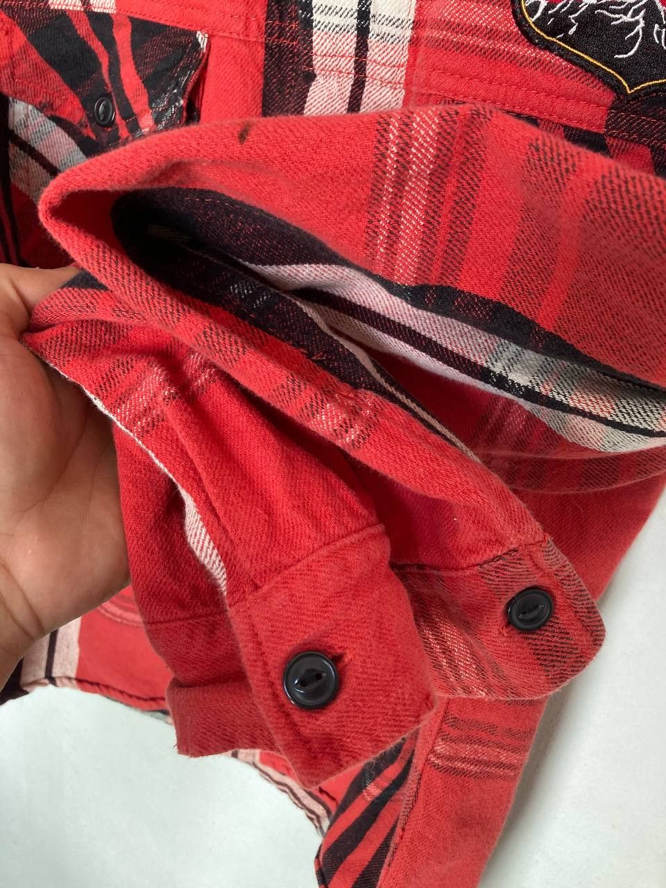 Avirex Avirex Embroidered Plaid Flannel Size US L / EU 52-54 / 3 - 7 Thumbnail