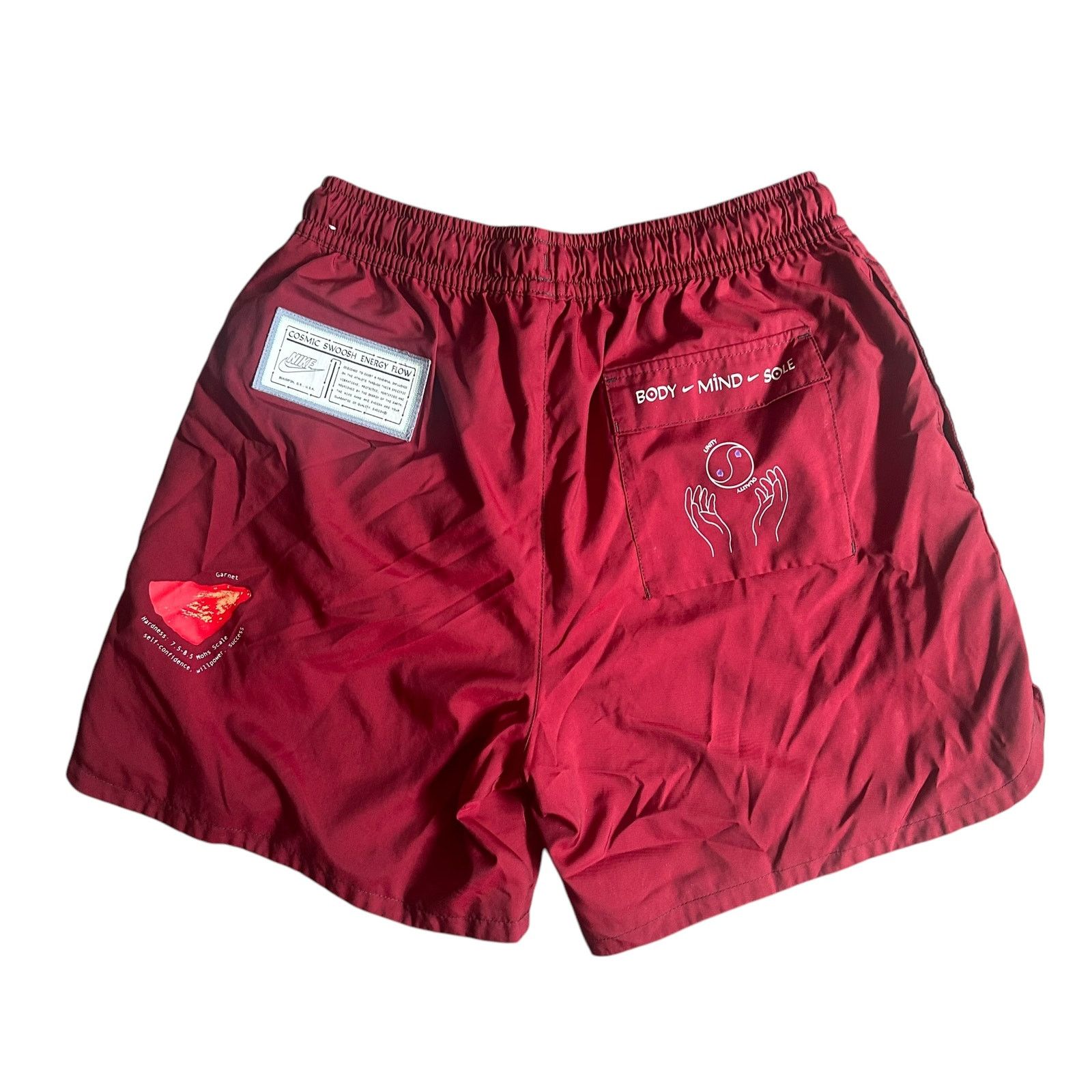 Nike NIKE Cosmic Swoosh Energy Flow Sweat Shorts In Red Medium Size US 30 / EU 46 - 4 Thumbnail