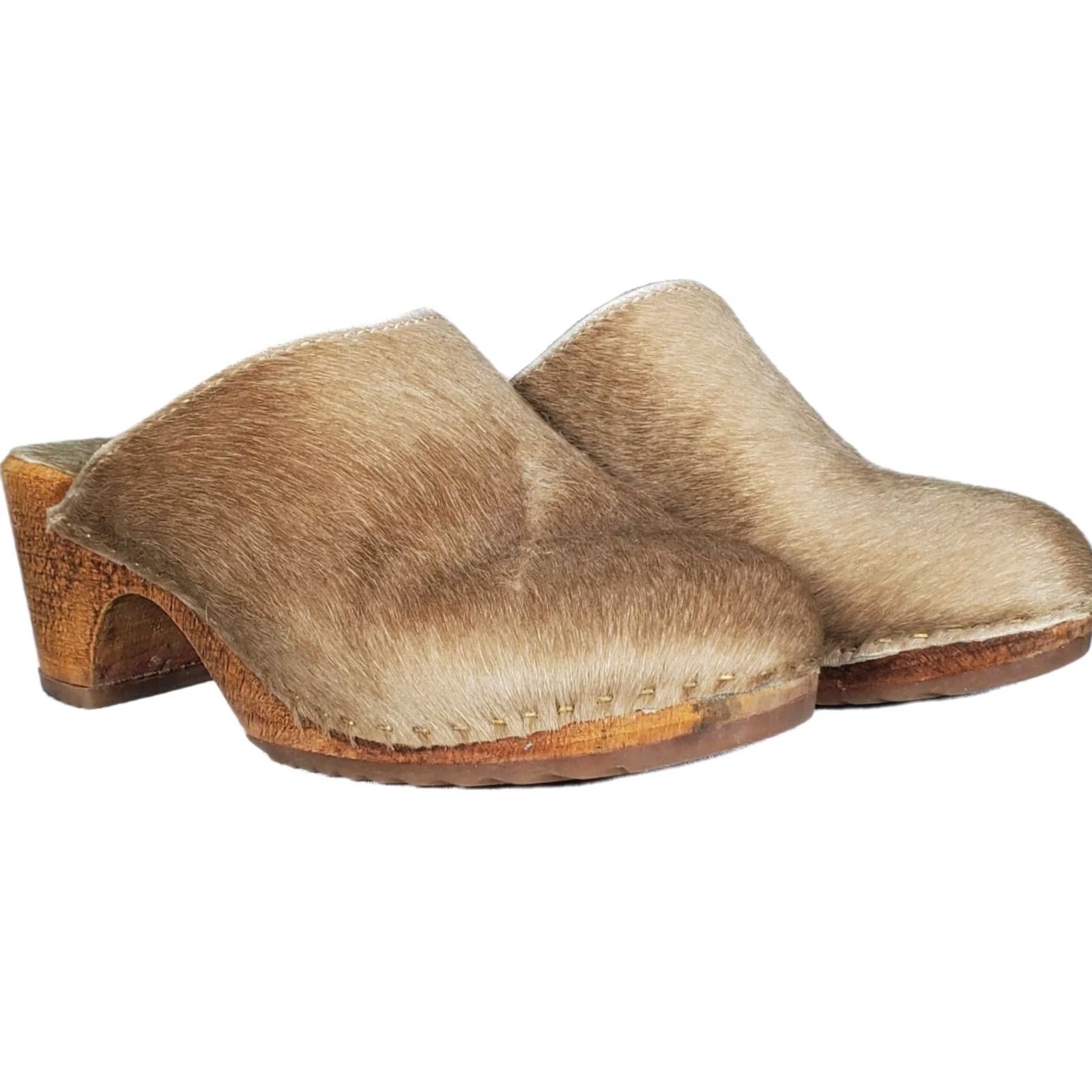 Vintage Open Back Wood Clogs Womens US 6 Size US 6 / IT 36 - 2 Thumbnail