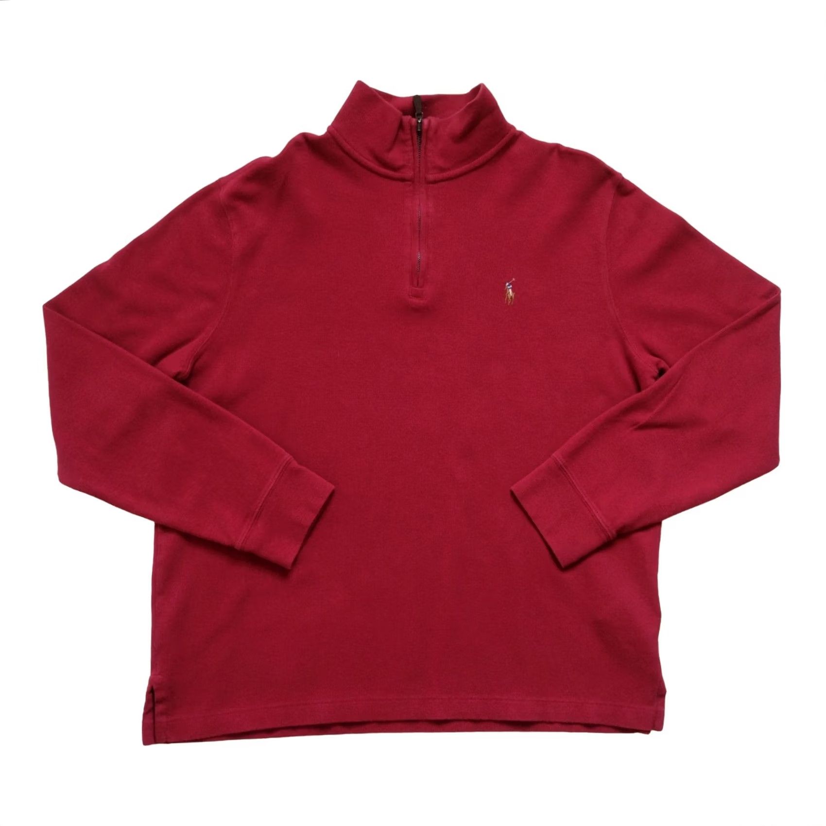 Polo Ralph Lauren VINTAGE Ralph Lauren Polo 1/4 ZIP Sweatshirt Embroidered Red M Men Shirt Size US M / EU 48-50 / 2 - 2 Thumbnail