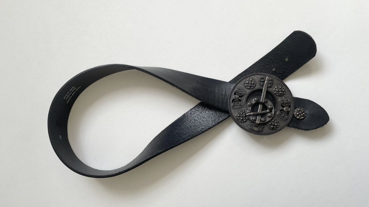 Dries Van Noten Early 2000s Dagger Western Buckle Belt Size 32 - 9 Thumbnail