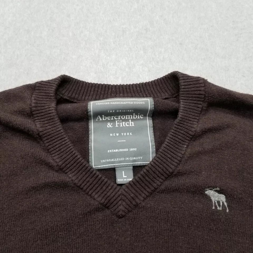 Abercrombie & Fitch Abercrombie Fitch Sweater Mens Large Pullover V Neck Logo Size US L / EU 52-54 / 3 - 6 Thumbnail