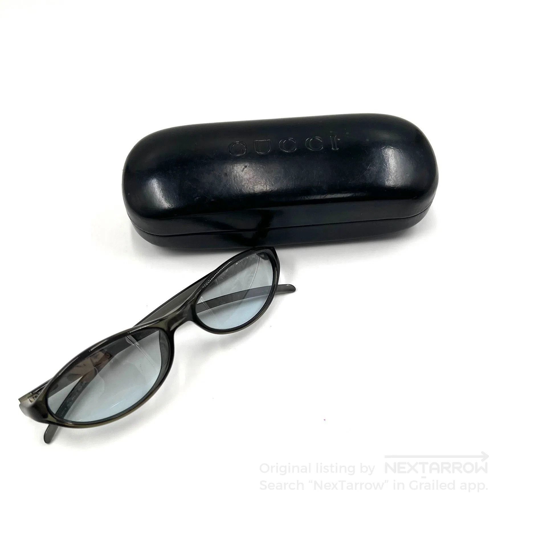 Gucci Gucci Black Cat-Eye Narrow-Frame Sunglasses. Size ONE SIZE - 2 Thumbnail