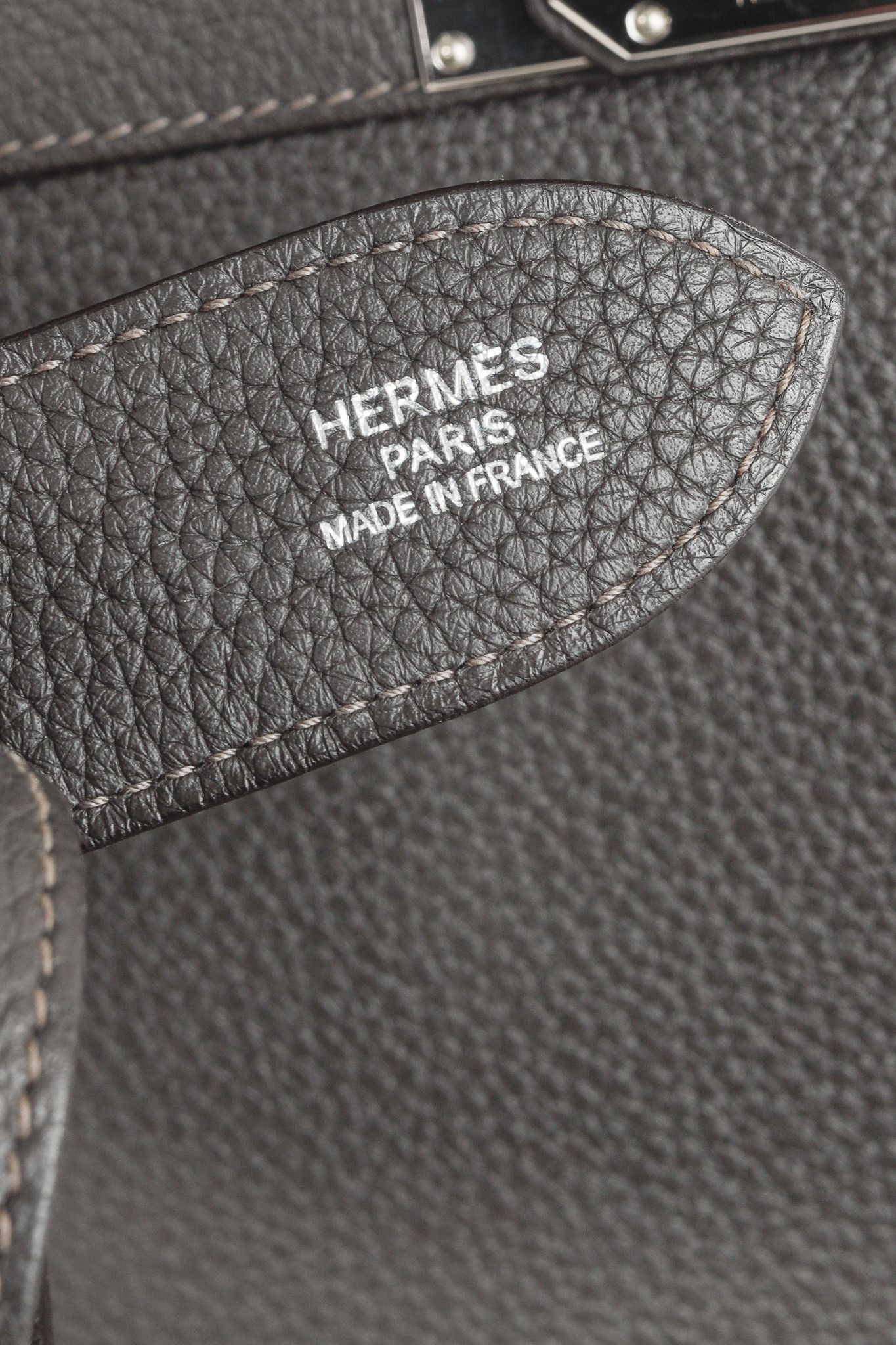 Hermes Hermes Jyspiere 34 Taurillon Clemence Graphite & Etoupe Bag Size ONE SIZE - 9 Thumbnail
