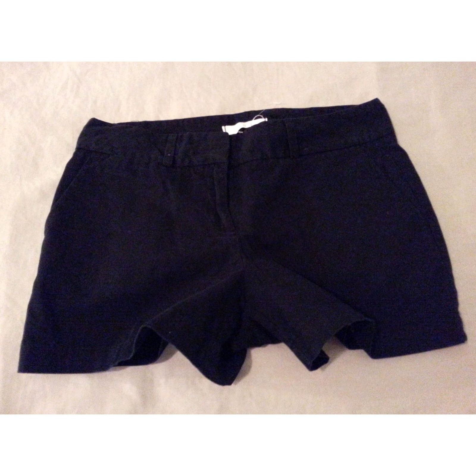 Ann Taylor Womens Ann Taylor LOFT Khaki Shorts 4 Black Cotton Chino - 4 Adult Womens Jeans Shorts? Size 27" / US 4 / IT 40 - 2 Thumbnail