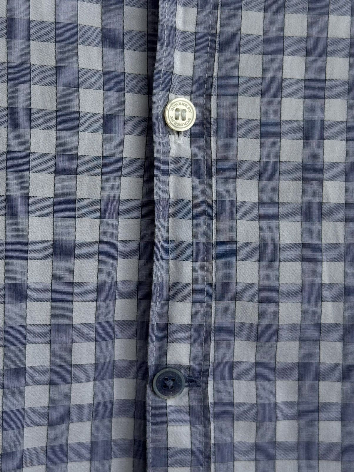 Burberry Burberry Brit Check Shirt Blue White Embroidered Logo Size US M / EU 48-50 / 2 - 6 Thumbnail
